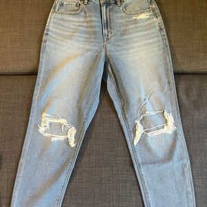 American Eagle Outfitters Light Blue Distressed Boyfriend Jeans